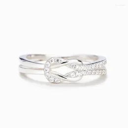 Wedding Rings DRlove Creative Design Women Finger Silver Colour Exquisite Cubic Zircon Accessories Good Quality Band Jewellery