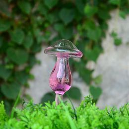 Vases Lovely Glass Waterer Self Watering Globes Bird Shape Hand Blown Clear Aqua Bulbs Plant Mushroom Design2476