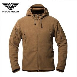 Other Sporting Goods Outdoor Tactical Fleece Jacket Men's Multi Pocket Thermal Windproof Hooded Hiking Coat Combat Training Climbing Jackets Male 231123