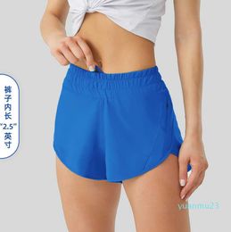 Lu Summer Track That 2.5-inch Hotty 34 66 Loose Breathable Quick Drying Sports Women's Yoga Pants Skirt Versatile Casual Side Pocket Gym Und