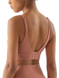 BRA Sport Yoga Crop Tops Fitness Activewear Bekvämt och stötsäker gymmet Push Up Workout Sport Underwear 231124
