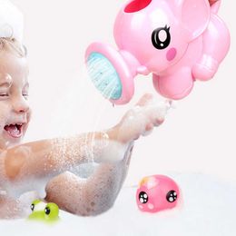 3PSCBath Toys Lovely baby bath toys elephant plastic shape water spray for baby shower swimming toys children storage gift mesh bag baby children toy