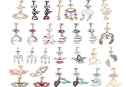 wholes 20pcs mix style belly button ring body piercing dangle navel ring Beach jewelry5606999