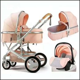 Strollers Baby fashion Stroller 3 in 1 Mom Luxury Travel Pram Carriage Basket Babies Car Seat and Mxhome Delivery Baby Bdebaby suit brand