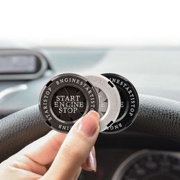 New Motorcycle Car Engine Start Stop Button Cover Ignition Switch Rotatable Protection Cap Interior DecoratIon Decor Sticker