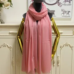 women's long scarf scarves shawl 100% cashmere material plain embroidery letters big size 240cm - 90cm