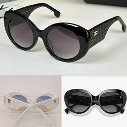 Monogram Motif Oversized Round Frame Lola Sunglasses Featuring a textured sideburns design Designer Sunglasses Acetate Frame 4743