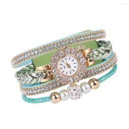 Wristwatches 2023 Luxury Women Watches Fashion Vintage Diamond Quartz Wrist Watch Ladies Bracelet Jewelry Casual Relogio Feminino
