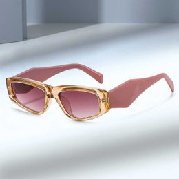 Fashion Pradd cool sunglasses designer New Fashionable P Home Square Small Frame Contrast Color Personalized Light Luxury INS Network Red Show Avant-garde