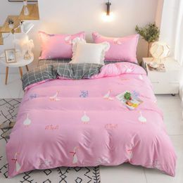 Bedding Sets Tropical Leaves Plants Stripe Print Kid Bed Cover Set Duvet Adult Child Sheet Pillowcase Comforter