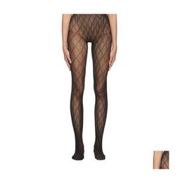 Other Home Textile Letter G/L/C/F Y Mesh Long Desinger Stockings Women Delicate Womens Tights Net Stocking Ladies Party Pantyhose Drop Dhzmv