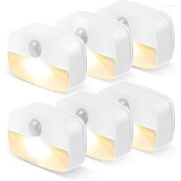 Night Lights Motion Sensor Stick-On Light Battery-Powered Closet For Toilet Bathroom Bedroom Hallway Stair Lamp