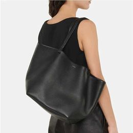 The Row Park the R001ow Genuine Large Leather Capacity Carrying Mother Bag Single Shoulder Underarm Tote Womens Bag 231124