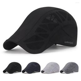 Cycling Caps Summer Sunscreen Breathable Beret Hat Sboy Golf Driving Letter Quick-drying Cabbie Sun Cap Outdoor Sport Baseball