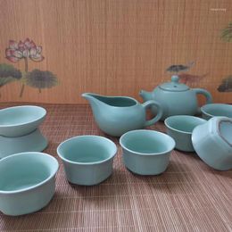 Teaware Sets 3 Kinds RUYAO Celadon Tea Set Chinese Famous RU Kiln Porcelain Elegant Design Made In DEHUA