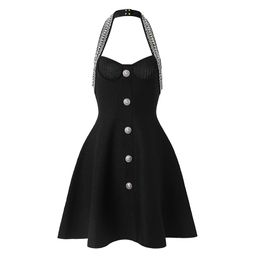 1120 XL 2023 Runway Dress Autumn Dress Spaghetti Strap Sleeveless Brand Same Style Empire Womens Dress Fashion OUSHALI