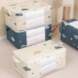 Duffel Bags Quilt Storage Bag Clothes Blanket Closet Sweater Foldable Organizer Box Durable Cartoon Print Winter Cabinet