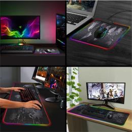 Gaming Mouse Pad RGB Large Mouse Pad Gamer Big Mouse Mat Computer Mousepad Led Backlight XXL Surface Mause Pad Keyboard Desk Mat320j