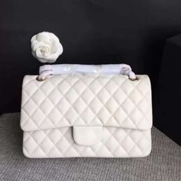 10A Mirror quality shoulder bags classic 25.5cm sheepskin diamond lattice flap bag designer women chain cross body luxuries designers handbag calfskin white