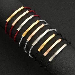 Link Bracelets Fnixtar 10pcs Stainless Steel Tube Adjustable Bracelet Mirror Polish Charm DIY String Braided Gift