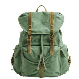 Backpack Casual Canvas Outdoor High-capacity Hiking Student Schoolbag Computer Bag