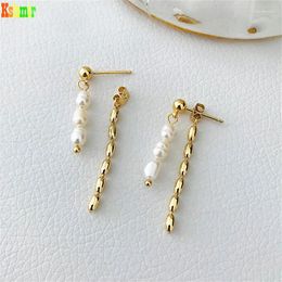 Dangle Earrings Kshmir Retro Fresh Water Pearl Tassel Simple Feminine Quality Exquisite Before And After Wearing Jewellery Gifts