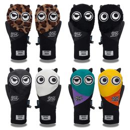 Ski Gloves Cartoon Sports Man Cycling Mittens Winter Women Ski Gloves Waterproof Outdoor Mountain Men Snow Glove Warm Female Mitten Clothes 231123