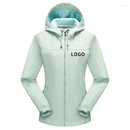 Women's Jackets Spring Autumn Custom Logo Women Jacket Diy Zipper Coat Windproof Waterproof Men Unisex Outdoor Plus Size 6Xl