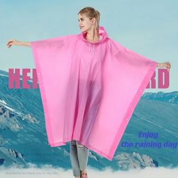 1pc EVA Thickened Poncho Raincoat, Adult Outdoor Raincoat For Mountaineering Camping Cycling Concert, Waterproof Breathable And Quick-drying Umbrella