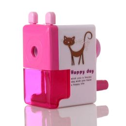 wholesale Cartoon Portable Pencil Sharpener Handheld Manual Sharpeners Kids Gift Students Prize School Stationery Office Supplies JY0611