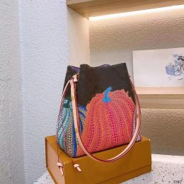 Women Totes Shopping Bags Designer bucket Handbags Purses Floral Letter Bucket Leather Fashion pumpkin Shoulder Bags Wallets