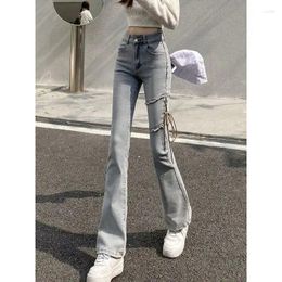 Women's Jeans Women Simple Arrival Spring Boot-cut Zippers Slim Korean Style All-match Young Leisure Trendy Street Wear Ins