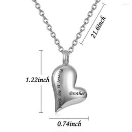 Pendant Necklaces Stainless Steel Eccentric Lettering "relatives Forever In My Heart" Ashes Necklace The Souvenir