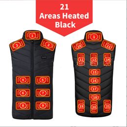 Winter Outdoor Men Electric Camouflage Heated Vest USB 21 Infrared Electric Heating Vest Winter Thermal Clothes Camping Hiking Warm Hunting Jacket