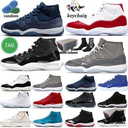 11 Mens Basketball Shoes 11s Cherry Cool Cement Grey Concord 45 Bred UNC Gamma Blue Midnight Navy Velvet Space Jam 72-10 Rose Gold DMP Men Women Trainers Sports Sneakers