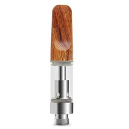 Wooded TH205 Ceramic Glass Vape Cartridges 0.5ml 0.8ml 1.0ml 510 Thread Wood Empty Carts