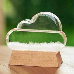 Barometer Droplet Storm Glass Creative Cloud Shaped Storm Glass Bottle Desktop Weather Station Weather Predictor Decor 1Pcs X0710228r