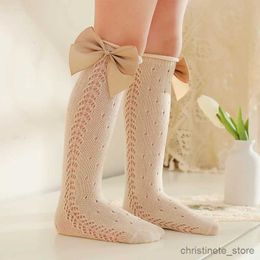 Kids Socks Summer Kids Knee High Socks Hollow Out Soft Cotton Cute Children Girls Thin Mesh Breathable Long Socken For 2-13 Years