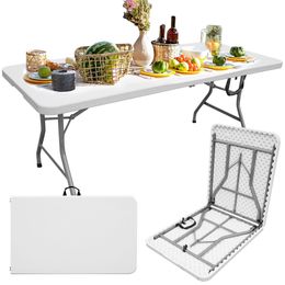 Garden Sets 6Ft Rec Banquet Folding Table For Indoor Outdoor White Drop Delivery Home Furniture Dhbun