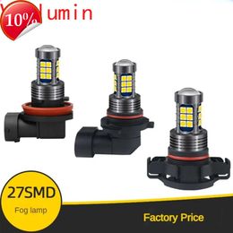 New Automobile Led Fog Lamp H11 9005 9006 H10 P13w H16 H8 H7 3030 27smd H10 H16Fog Bulbs White Red Yellow 7000K Car LED Fog Light