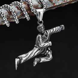 Pendant Necklaces Taekwondo Pendants Fitness Men 316L Stainless Steel Karate Chain Rock Punk For Boyfriend Male Jewellery Gift