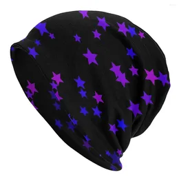 Berets Five Pointed Star Bonnet Hats Knitting Autumn Winter Skullies Beanies Unisex Men's Women's Adult Warm Dual-use Caps