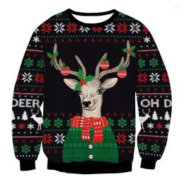 Men's Sweaters Men Women Ugly Christmas Sweater Funny Humping Reindeer Climax Tacky Jumpers Tops Couple Holiday Party Xmas Sweatshirt