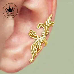 Backs Earrings DRlove Aesthetic Sea Wave Design For Women Anti Color Vintage Female Ear Cuffs Trend Cartilage Jewelry