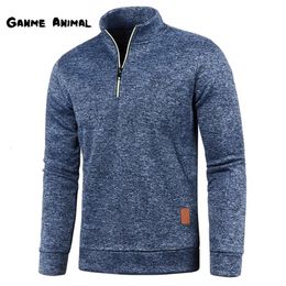 Mens Sweaters Autumn Thicker Half Zipper Pullover for Male Hoody Man Sweatshir Spring Solid Colour Turtleneck Swewatshirts 4XL 231123