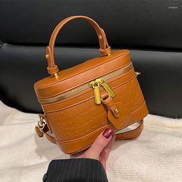 Evening Bags Retro Stone Pattern Leather Crossbody Bag For Women 2023 Luxury Box Handbag Mini Fashion Ladies Phone Shoulder