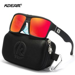 Sunglasses Original Brand KDEAM Luxury Polarised Sunglasses Men Driving Shades Fishing Travel Golf Sunglass Sun Glasses Square CE 231124