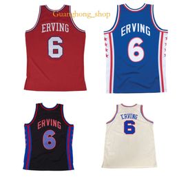 Julius Erving 76erss Basketball Jersey Philadelphias Mitch and Ness Throwback Jerseys Blue Whitre Red Size S-XXL basketball Jersey