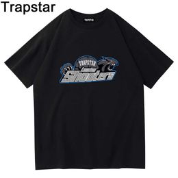 Men's T-Shirts Fashion Trapstar Design Men's tshirts Letter Print Cotton Short Sleeve Tshirt Grey Men's and Women's size s3xl top quality Z0424