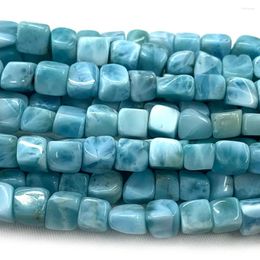 Loose Gemstones Veemake Blue Larimar Grand Nugget Free Form Fillet Irregular Pebble Cube Beads Jewellery Design Making DIY Necklace Earrings